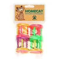 Игрушка для кошек Homecat Барабаны пластиковые с колокольчиком
